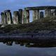 Stonehenge on a cloudy day.